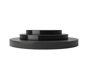 AI generated Abstract pedestal of black color on a transparent background photo