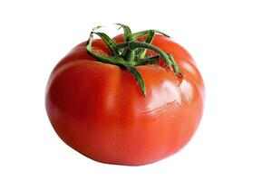 AI generated Ripe red tomato on a transparent background photo