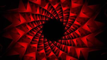 Red Spiny Cylindrical Tunnel Background VJ Loop video