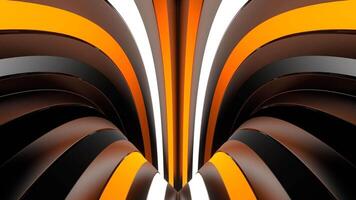Circle Moving Orange and White Neon Lines Background VJ Loop video