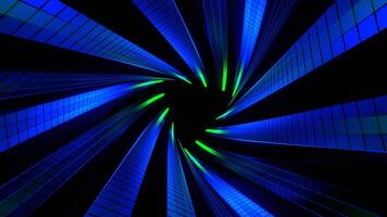 Green and Blue Neon Cyberpunk Spiral Tunnel Background VJ Loop video