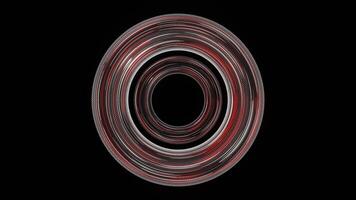 Through Red and White Neon Ring Background VJ Loop video