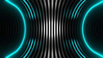 Cyan and Pink Neon Oval Side Tunnel Background VJ Loop video