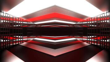 Red and White Guide Tunnel Background VJ Loop video