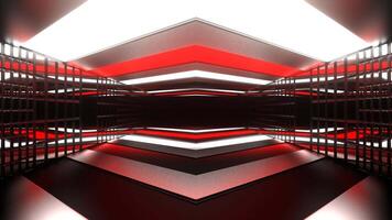 Red and White Guide Tunnel Background VJ Loop video