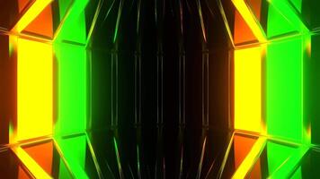grön och orange cirkulär stroboskop bakgrund vj slinga video