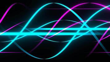 Cyan and Pink Moving Neon Lines Background VJ Loop video