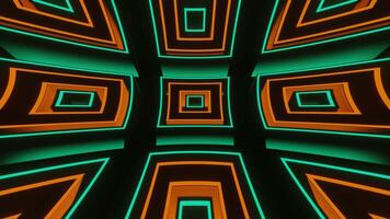 Turquoise and Orange Hypnotic Abstract Movement Background VJ Loop video