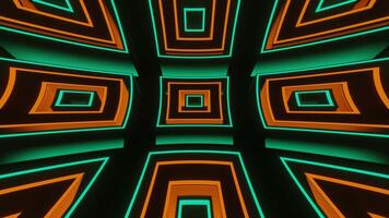 Turquoise and Orange Hypnotic Abstract Movement Background VJ Loop video