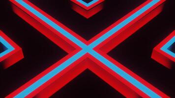 Red and Blue Hypnotic Abstract X Background VJ Loop video