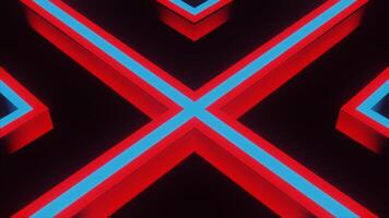 Red and Blue Hypnotic Abstract X Background VJ Loop video