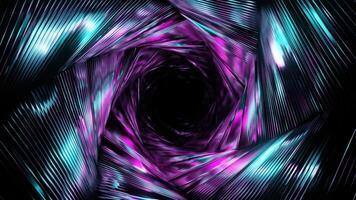 Pink and Blue Hexagonal Interference Spiral Tunnel Background VJ Loop video