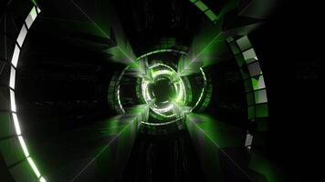 Green and Gray Rings in Walls Background VJ Loop video