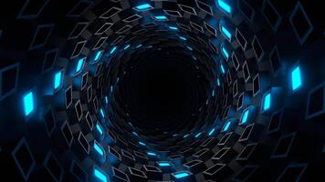 Red and Blue Cylindrical Spiral Strobe Tunnel Background VJ Loop video
