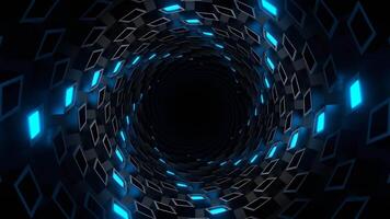 Red and Blue Cylindrical Spiral Strobe Tunnel Background VJ Loop video