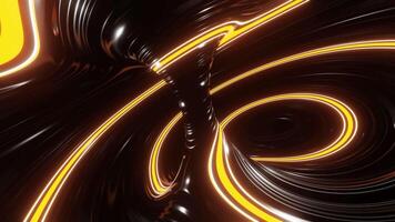 Orange and White and Black Glowing Abstract Background VJ Loop video