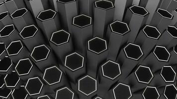 Gray and White Hexagonal Circular Motion Background VJ Loop video