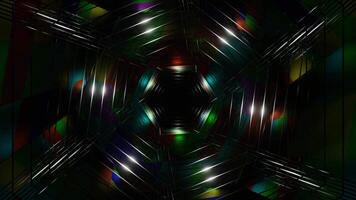 multicolore hexagonal engrener tunnel Contexte vj boucle video