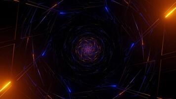 Blue and Orange Hexagonal Web Background VJ Loop video