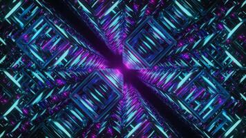 Cyan and Pink Empty Cubic Dimension Background VJ Loop video