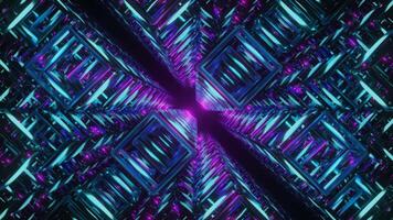 Cyan and Pink Empty Cubic Dimension Background VJ Loop video