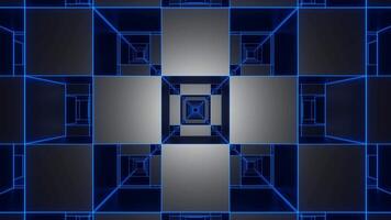 Gray and Blue Square Output Background VJ Loop video