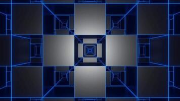 Gray and Blue Square Output Background VJ Loop video