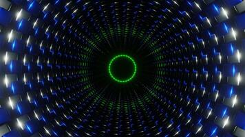 Blue and Silver with Green Cylindrical Mechanism Background VJ Loop video