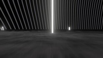 Black and White Neon Glow Race Track Background VJ Loop video