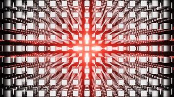 White and Red Abstract Cube Volume Background VJ Loop video
