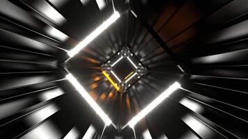 Orange and White Corrugated Neon Strobe Tunnel Background VJ Loop video