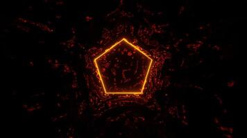 Orange Pentagon Liquid Effect Background Loop Animation video
