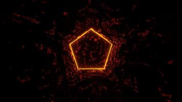 Orange Pentagon Liquid Effect Background Loop Animation video