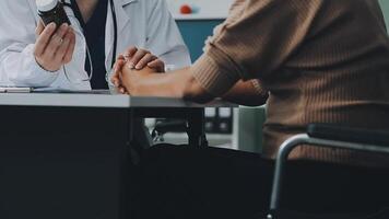 Emotional comfort stored in fingerprints. Shot of an unrecognizable doctor holding hands with her patient during a consultation. video