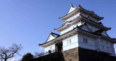 Odawara castle in Kanagawa sunny day video