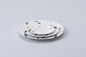 Ceramic plate mockup template, 3d realistic empty porcelain, ceramic Plate, 3d rendering design template for mockup psd
