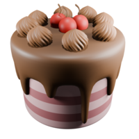 bolo de chocolate com cerejas png