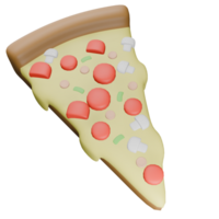 3d pizza ilustração png