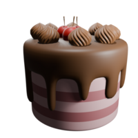 chocolate cake with cherries png