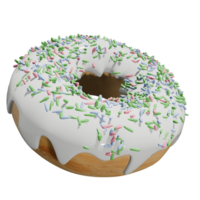 3d doce rosquinha ilustração png