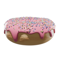 3d dulce rosquilla ilustración png