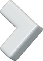 3D Arrow Drag Side White png