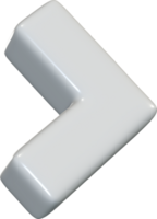 3d flecha arrastrar lado blanco png