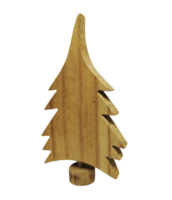 Decorative wooden tree on transparent background png