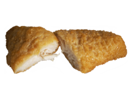 Breaded chicken on transparent background png