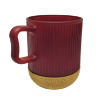 Red mug with cork on transparent background png