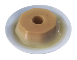 Pudding im Teller png transparent Hintergrund