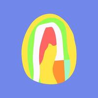 Happy Easter set of cards, posters or covers in modern minimalistic style eggs. Vector