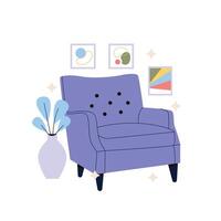 decoración mueble ilustracion vector