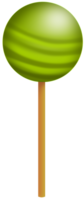 verde frutta gusto caramella cartone animato illustrazione png